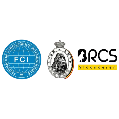 Officiële erkenningen American Triumph Shiba Kennel: FCI, KMSH en BRCS Vlaanderen logo's